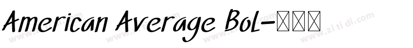 American Average Bol字体转换